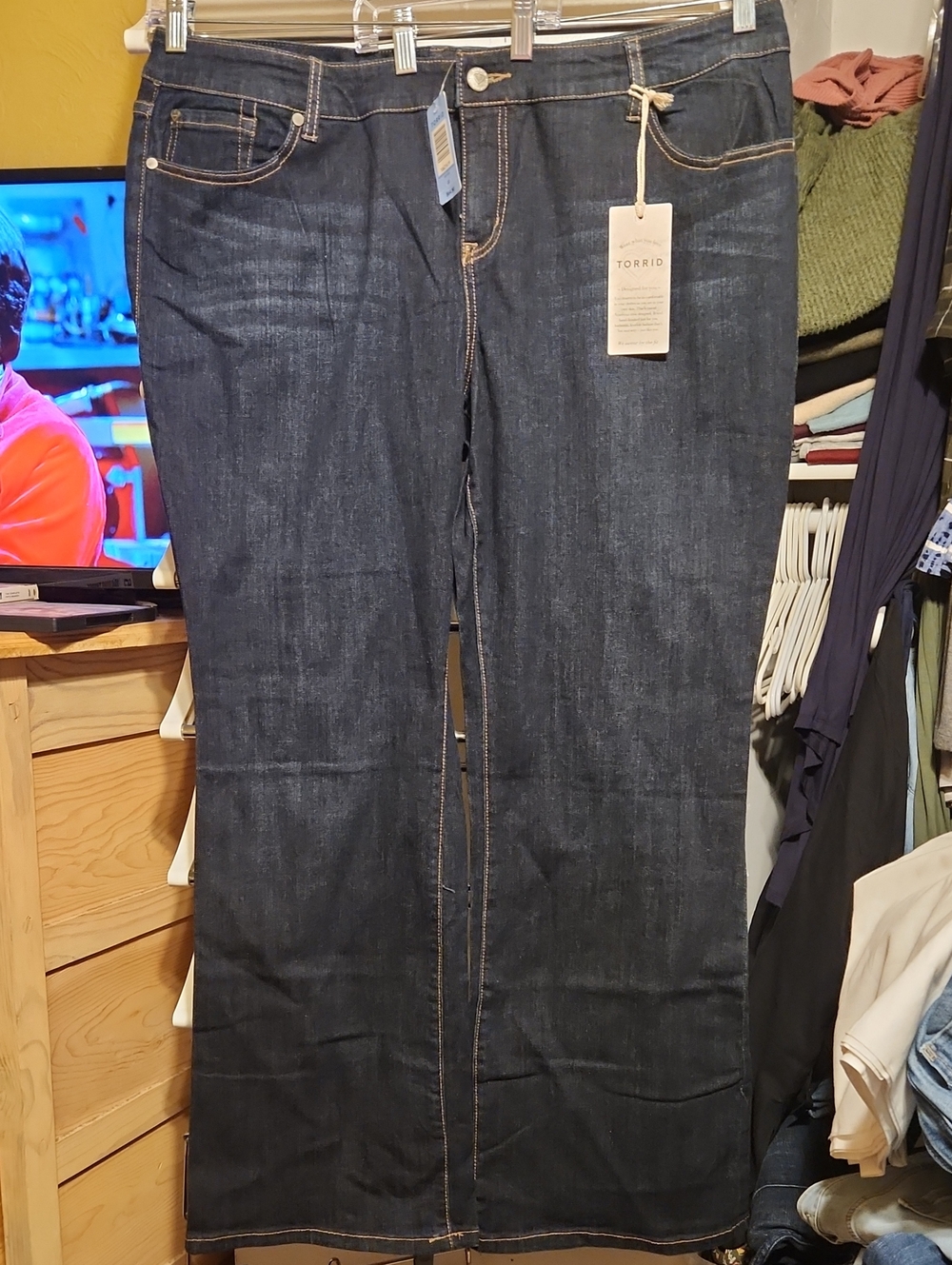 NWT Torrid Relaxed Bootcut Plus Size Jeans SZ 22 Dark Blue Wash